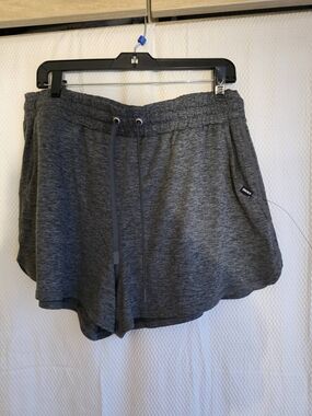 DKNY Women's Dark Gray Athletic Drawstring Shorts Size L